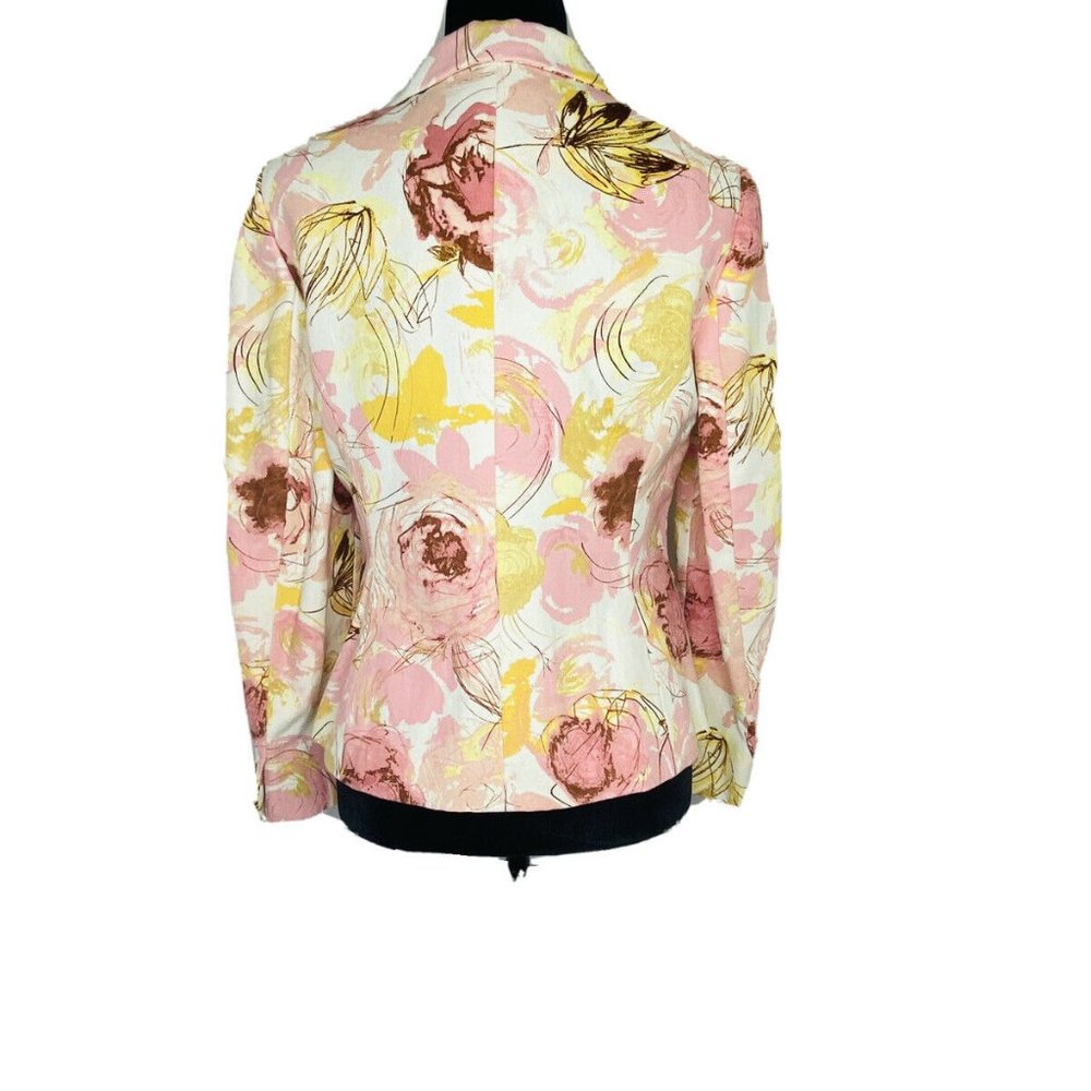 Ann Taylor Floral Cotton & Linen Blend Blazer - Picture 7 of 13